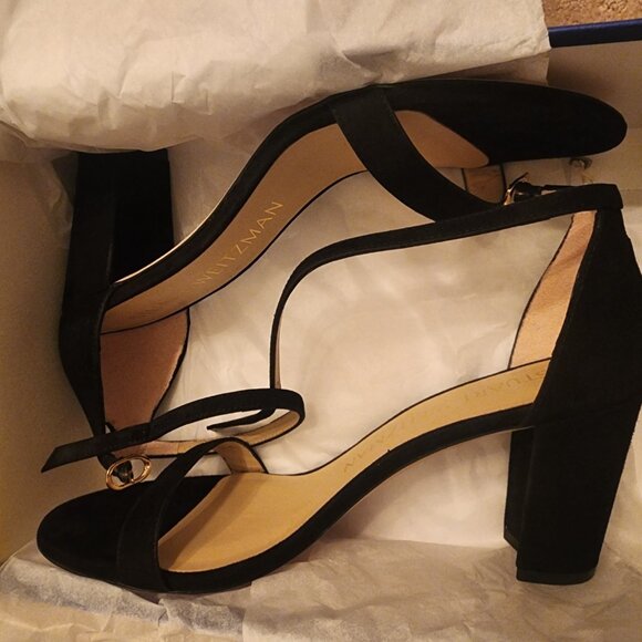 Stuart Weitzman black suede sandal size 39 - Picture 4 of 5